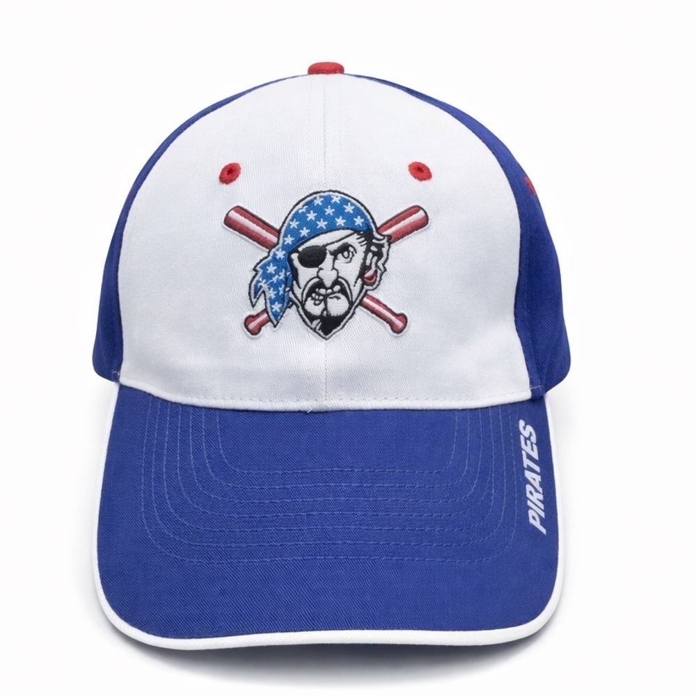 Pittsburgh Pirates Jolly Roger American Flag Adjustable Hat MLB Baseball